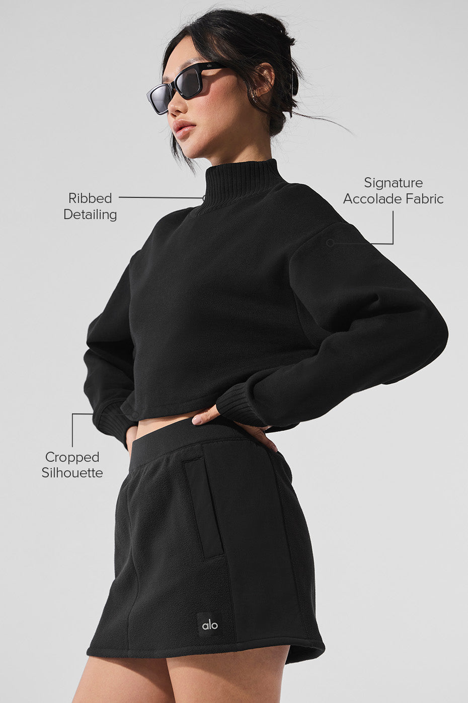 Cropped Serenity Coverup - Black