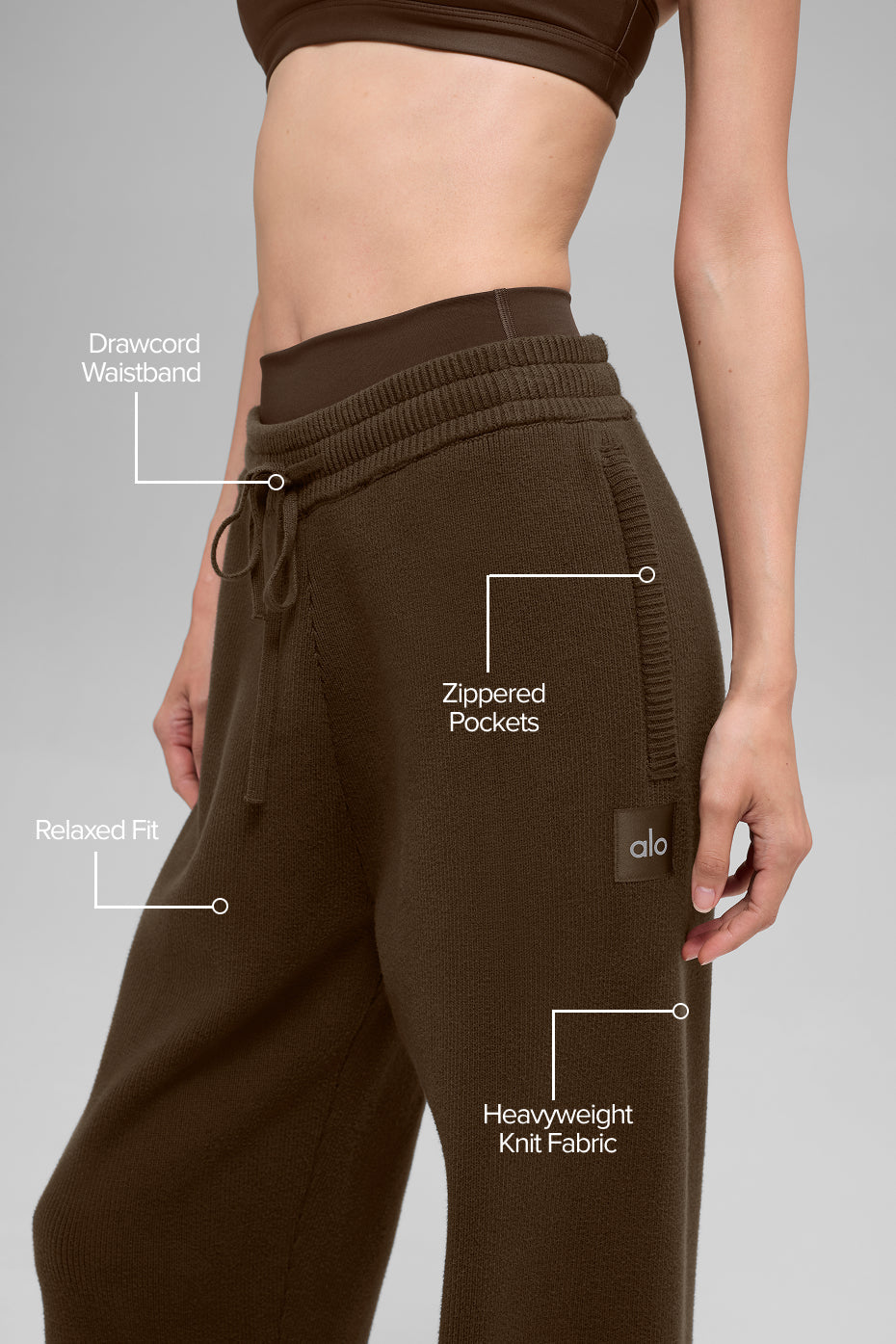 Scholar Straight Leg Sweatpant - Espresso