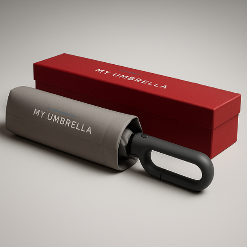 MY UMBRELLA - Parapluie Automatique Ultra-Résistant Gris