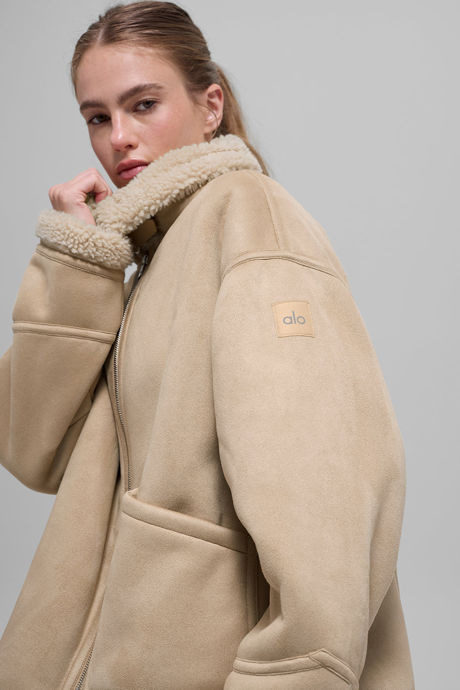 Faux Shearling Grand Jacket - Woodland Tan